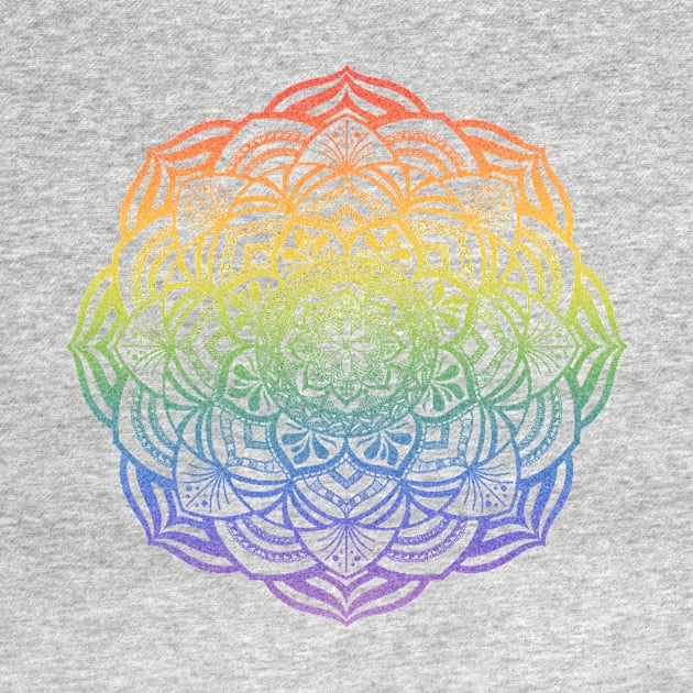 Rainbow Mandala by JustGottaDraw